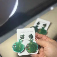 گوشواره رزین یلدایی|زیورآلات و اکسسوری|سلمان‌شهر, |دیوار