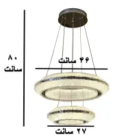لوستر سقفی آویز نقره ایی طلایی|لوستر و چراغ آویز|بومهن, |دیوار