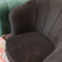 یک دست مبل هشت نفر ه مدل صدفی سبز و مشکی