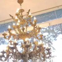 لوستر سه طبق بزرگ/ یک سوم قیمت بازار/ نونو 42 شعله|لوستر و چراغ آویز|شیراز, دوکوهک|دیوار