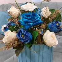 دوعدد گلدان گل باگلدان های سرامیکی