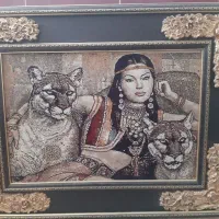 تابلوفرش دخترشکارچی