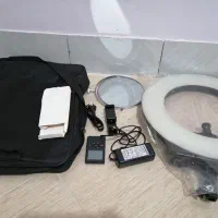 رینگ لایت آینه دار پروفشنال بهمراه پایه پروفشنال|دوربین عکاسی و فیلمبرداری|سبزوار, کاشفی شمالی (دادگستری)|دیوار