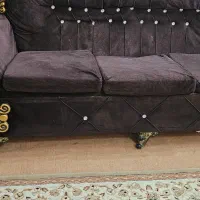 مبل ۶ نفره کارکرده به همراه میز و ۲ عدد صندلی ست|مبلمان خانگی و میز عسلی|دزفول, |دیوار