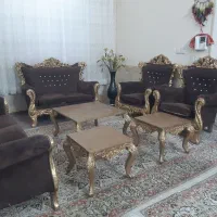 مبل 7نفره کارتهران چوب راش مقاوم وشیک|مبلمان خانگی و میز عسلی|تایباد, |دیوار