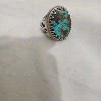 انگشتر نقره نگین فیروزه نیشابور اصل