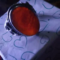 انگشتر عقیق سرخ جگری خراسان