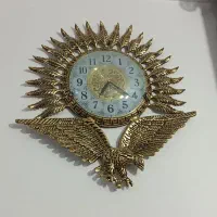 لوستر برنز ۸شعله فرشته ملکه وساعت دیواری برنز عقاب|لوستر و چراغ آویز|قم, امامزاده ابراهیم|دیوار