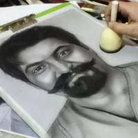 پذیرش سفارش و آموزش سیاه قلم چهره|تابلو، نقاشی، عکس|یزد, |دیوار