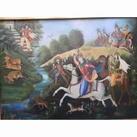 نقاشی آنتیک سبک قهوه خانه ای