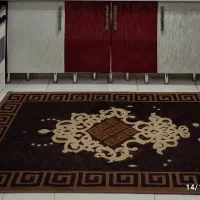 فرش فانتزی کرم قهوه ای