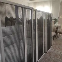 پنجره دوجداره  + توری پلیسه
