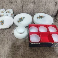 ظرف ظروف اصل گل میوه کریستال چینی