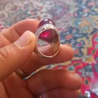 انگشتر نقره یاقوت قدیمی و باباقوری قدیمی