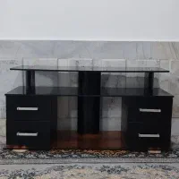 میز تلویزیون و جا کفشی تمام چوب