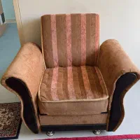 مبل راحتی تخت خواب شو و کمد دار