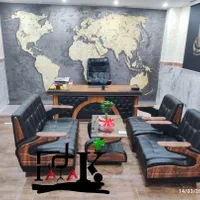 میز وکیوم و صندلی مدیریت لیدا و نیم ست مب‌ل|دفتر کار|رشت, آزادگان|دیوار