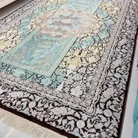 قالی طرح ابریشم الماس کویر شش متری