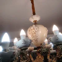 لوستر چینی برنزمدل پانیزدوازده شعله|لوستر و چراغ آویز|تبریز, |دیوار