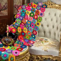 بافتنی شال مبل