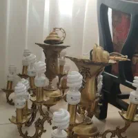 لوستر ۸شاخه برنزی|لوستر و چراغ آویز|قزوین, |دیوار