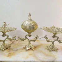 ظروف پذیرایی برنجی و آلیاژی کنارسالنی|صنایع دستی و سایر لوازم تزئینی|مشهد, جوادیه|دیوار