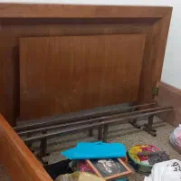 تخت و تشک خواب دونفره چوبی