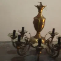 دوعدد لوستر قدیمی برنز|لوستر و چراغ آویز|محمدیه-قزوین, |دیوار