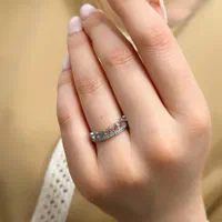 انگشتر نقره دخترانه زنانه عینا طلا کد۱تولیدی نقره|بدلیجات|تبریز, |دیوار