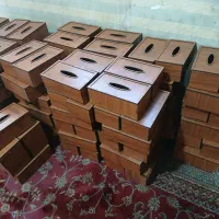 جای دستمال کاغذی چوبی
