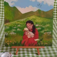 تابلو نقاشی اکریلیک اختصاصی ( حیوانات خانگی)|تابلو، نقاشی، عکس|شیراز, آزادگان|دیوار