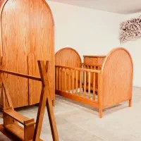 سرویس نوزاد نوجوان تمام چوب مدل ملونی|تخت و سرویس خواب|تهران, اقدسیه|دیوار