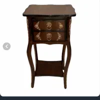 میز تلفن مدل آمیتیس،استند 4 طبقه چوب و فلز