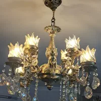 ۲ عدد لوستر ۴ شاخه|لوستر و چراغ آویز|مشهد, هنرستان|دیوار