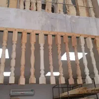 نرده پله نرده چوبی