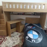 تخت خواب  دو طبقه نوجوان  mdf خارجی|تخت و سرویس خواب|شیراز, ارم|دیوار