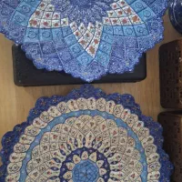 گلدان و بشقاب فیروزه ای