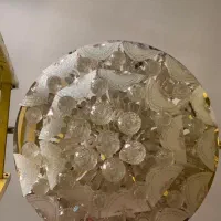 دوعدد لوستر کریستال سقفی خارجی|لوستر و چراغ آویز|سرخرود, |دیوار