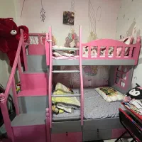 تخت دوطبقه به همراه تشک طبی