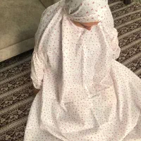 چادر نماز آستین دار گلدار صورتی قد 170