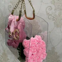 دسته گل روبانی&باکس پول