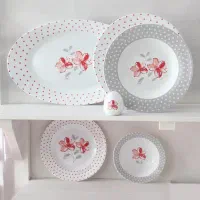 غذا خوری ۱۲ نفره طرح والنسیا چینی زرین درجه ۱