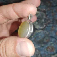 گردن آویز نقره قدیمی عقیق نگین الکساندریت آنتیک