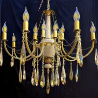 لوسترشاخه نبات سنگی شعله ۸+۸ برنجی k1020 جدید