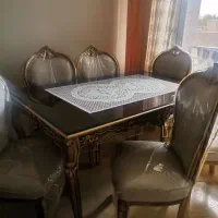 مبل پذیرایی استیل بامیز غذا خوری ۶نفره|میز و صندلی غذاخوری|تهران, امام زاده عبدالله|دیوار