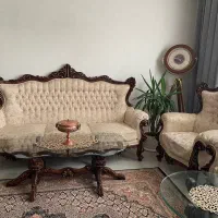 مبل استیل ۹نفره همراه میزغذاخوری۸نفره|مبلمان خانگی و میز عسلی|محمدشهر, جعفرآباد|دیوار