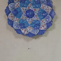 بشقاب میناکاری دکوری دیواری ۲۳در ۲۳ پیاله گل سرخی|صنایع دستی و سایر لوازم تزئینی|تهران, تهرانپارس شرقی|دیوار