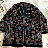 کت مخمل سوزن دوزی مزون دوزی شده