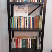 کتابخانه فلزی با طبقات ام دی اف