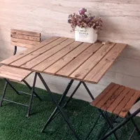 میز صندلی چوبی
